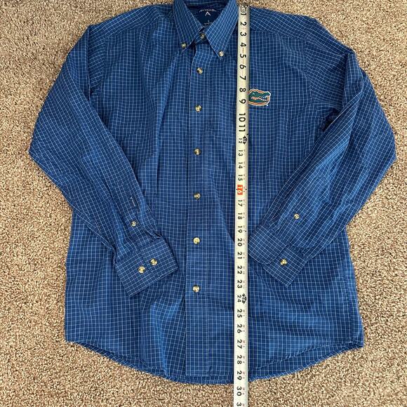 Antigua Blue/White Univ. of Florida Gators Logo, Long Sleeve Button Down- S - Picture 8 of 9